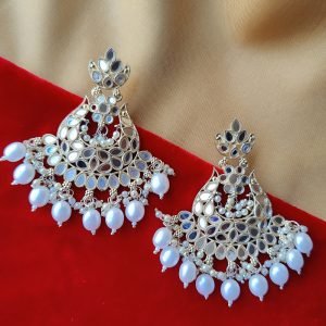 Royal Pearl Drop Chandbali Earrings