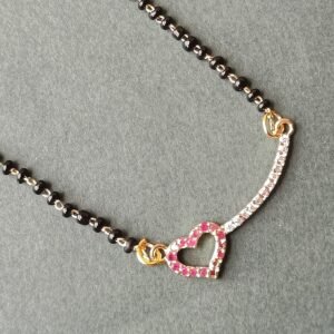 Elegant Heart Design American Diamond Mangalsutra