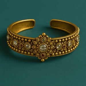 Exquisite Gold-Plated Temple Cuff Bracelet for Women