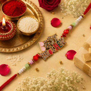 Best Bhai Crystal Designer Rakhi with Roli & Chawal